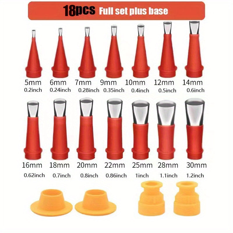 27pcs Reusable Stainless Steel Caulking Nozzle Applicators Kit