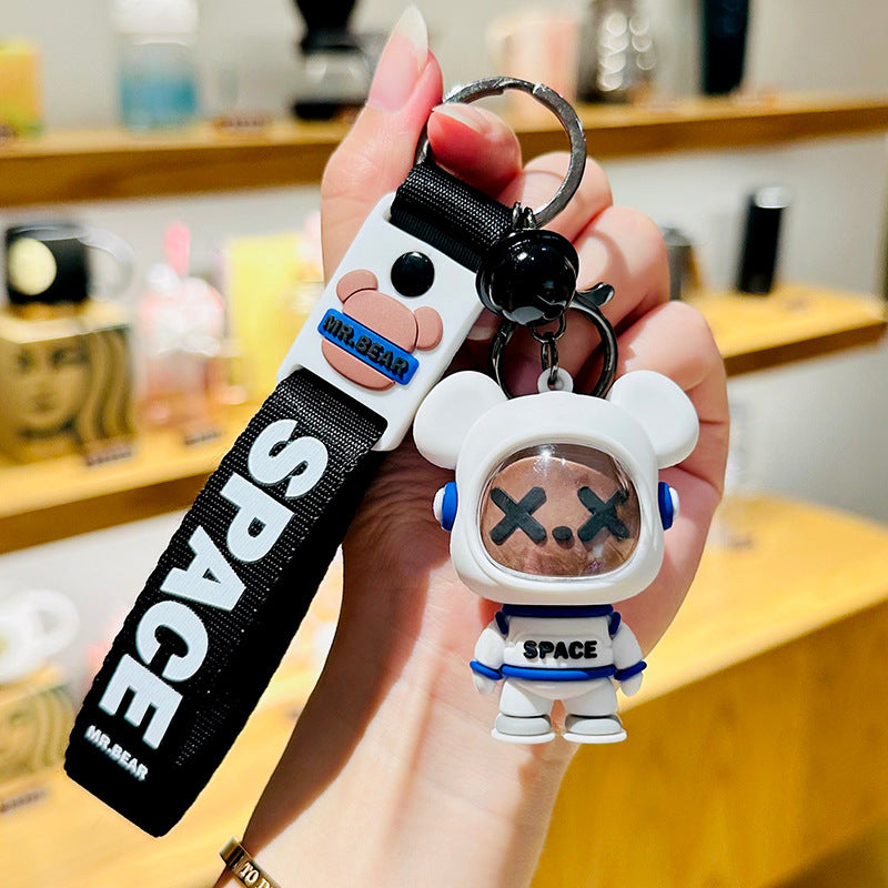 Space Bear Couples Keychain Pendant