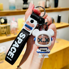 Space Bear Couples Keychain Pendant