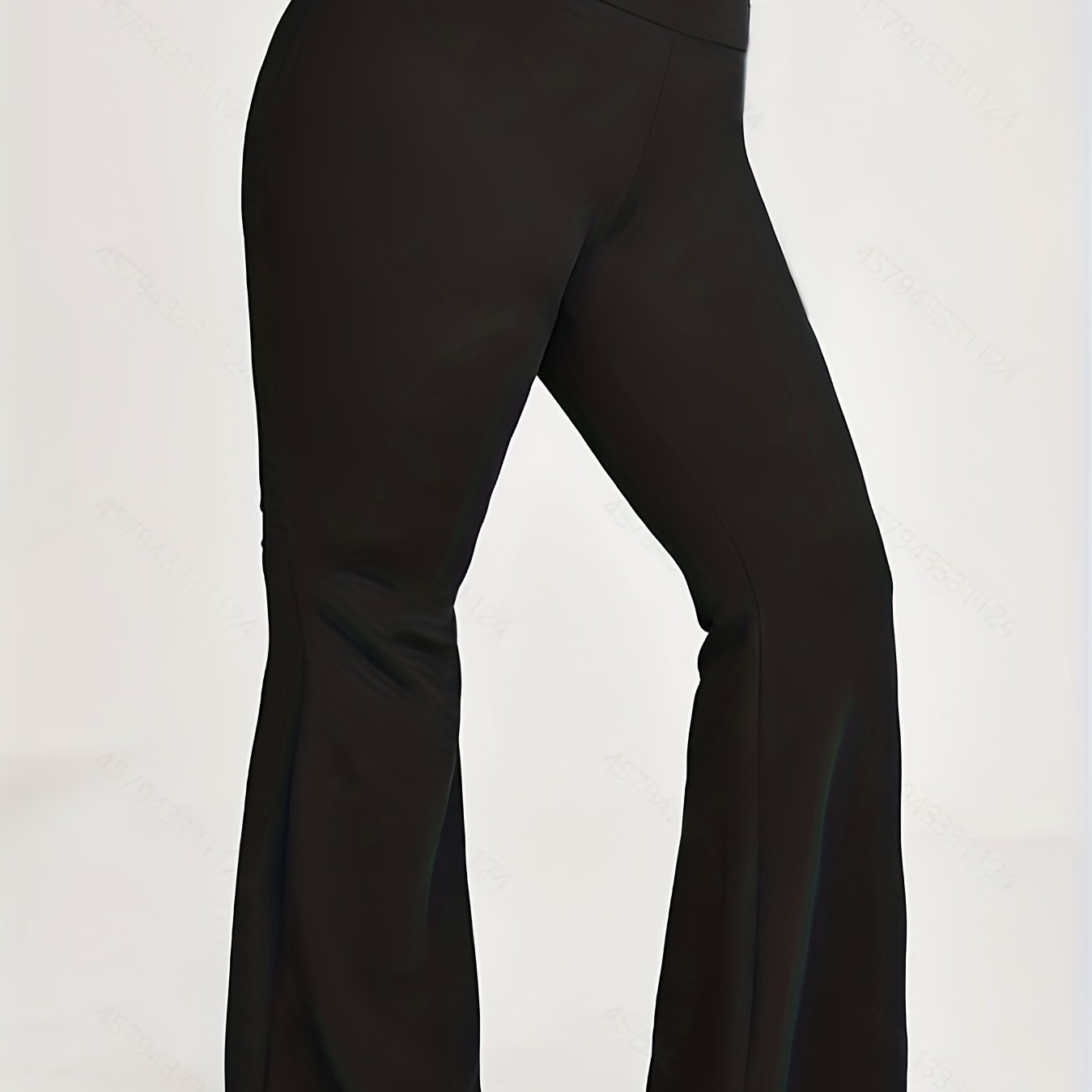  Solid High Waisted Flare Leggings