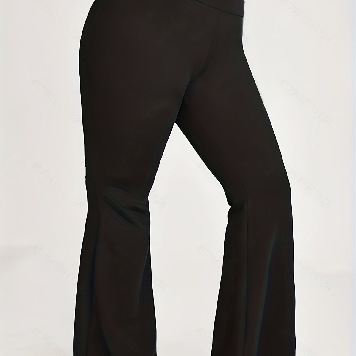  Solid High Waisted Flare Leggings