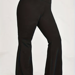  Solid High Waisted Flare Leggings