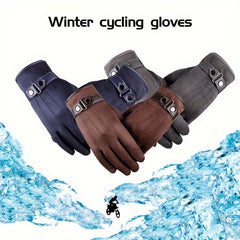 Winter Motorcycle Riding Gloves Touch Screen Windproof Warm Gloves