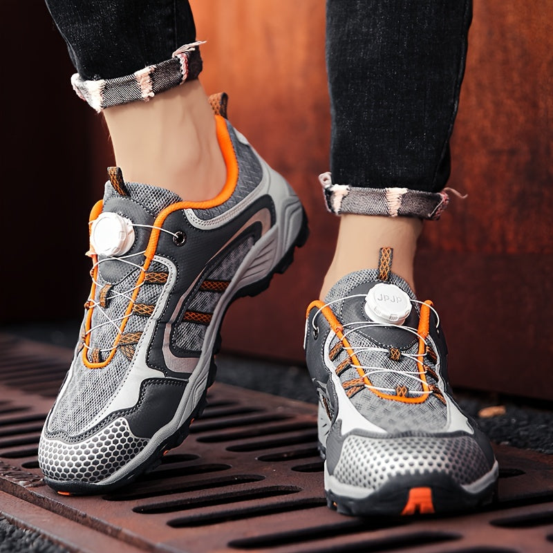 Vintage Hiking Shoes Rotating Buckle Breathable Non Slip Sneakers