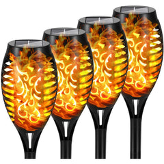 Solar Outdoor Halloween Torch Lights with Flickering Flame Effect