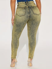  Women's Distressed High Rise Skinny Jeans
