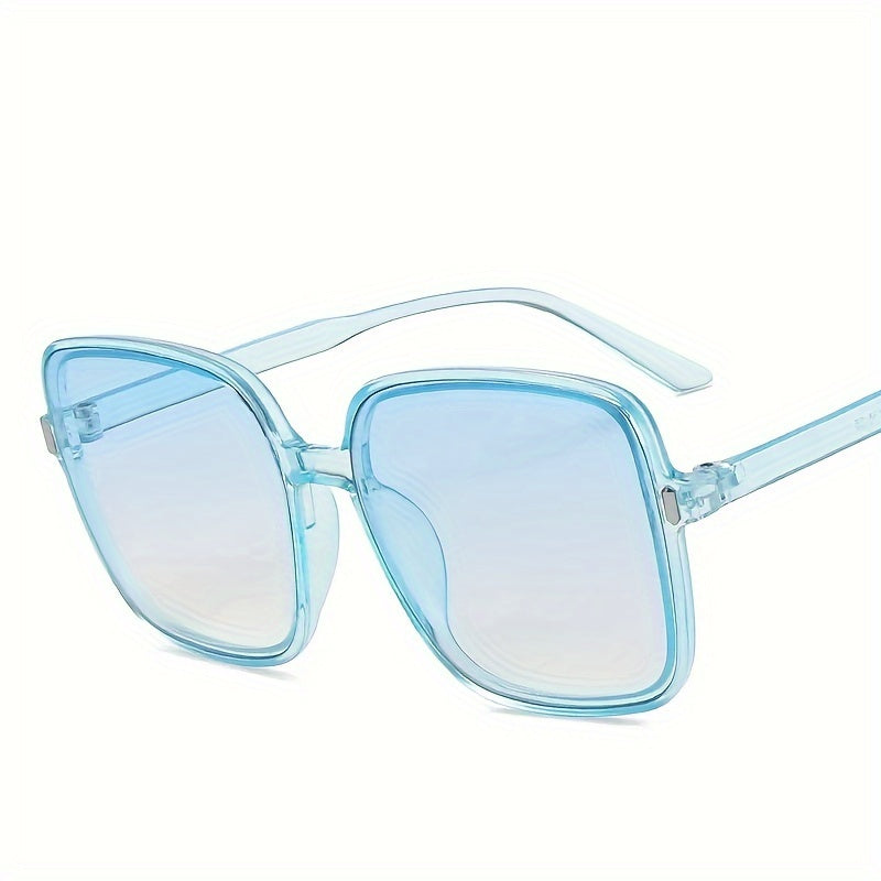Men's Gradient Lens Sunglasses Square Frame Sunscreen Glasses