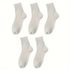 5 Pairs Soft Mid Tube Socks Women's Stockings