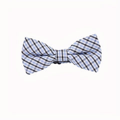 Kids Checkered Striped Bow Tie - Handsome Boys Bow Tie