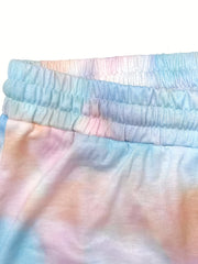 Women's Plus Tie Dye High Rise Tapered Leg Trousers