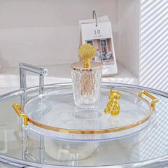 Acrylic Tray Stylish Versatile Tray for Dessert Snack Fruit Cake Salad Bread