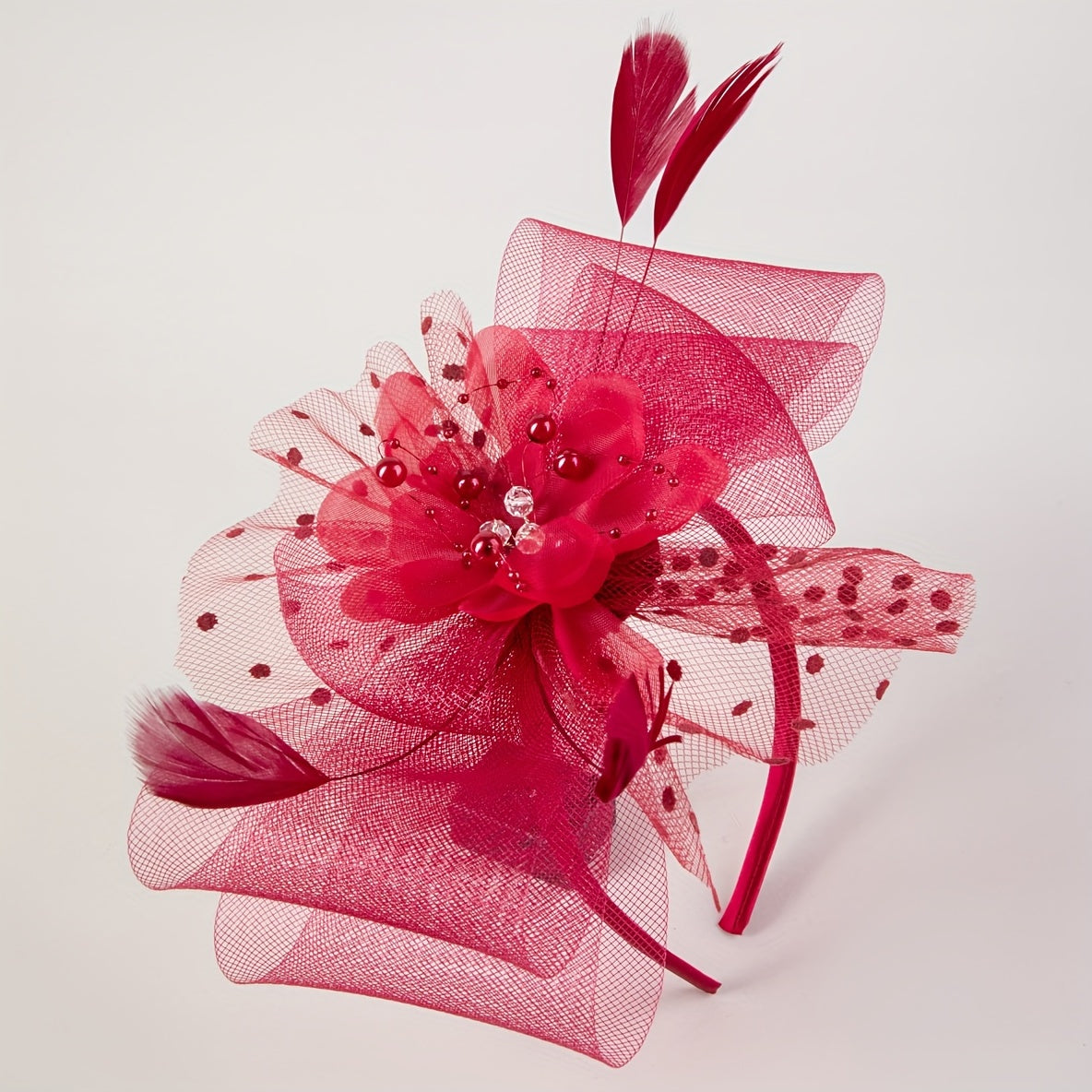 Girls Mesh Bow Hair Hoop Headwear Hair Accessories