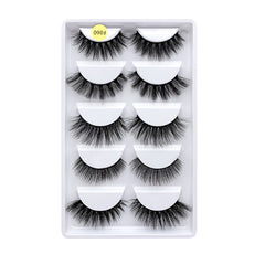 Z'LRAQI BEAUTY 5 pairs Faux Mink False Eyelashes Long Natural and Stylish