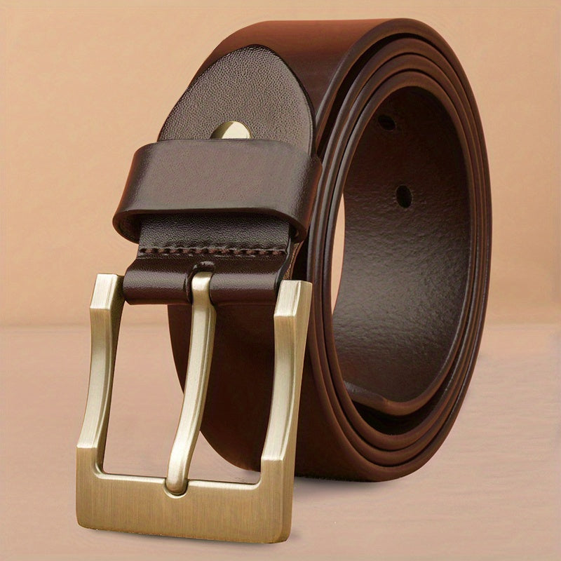 Men's Leather Buckle Belt for Outdoor Party Holiday Business