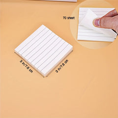 1pc Pastel Sticky Notes Lined Sticky Pads Adhesive Memo Stickers
