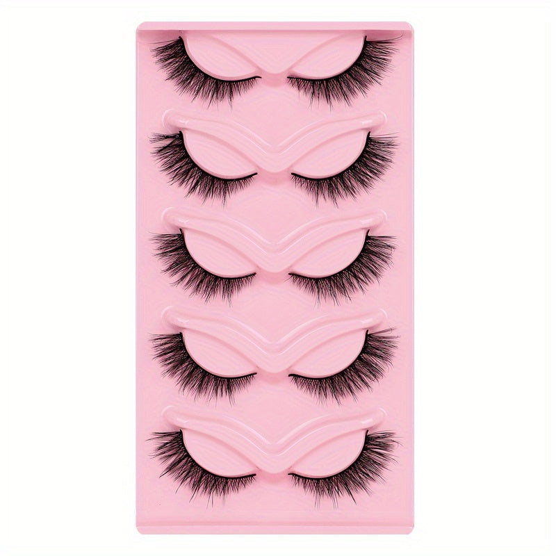 10 Pairs Thick Curling Fiber Fox Eye False Eyelashes