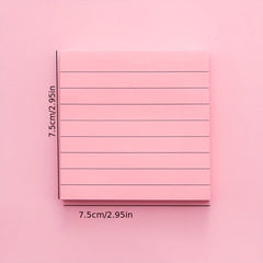 80 Student Grid Cartoon Sticky Notes, Self-adhesive, Horizontal Line Notepad