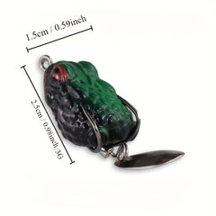 2 3g Bionic Frog Bait Blade Double Hook Artificial Fishing Lure