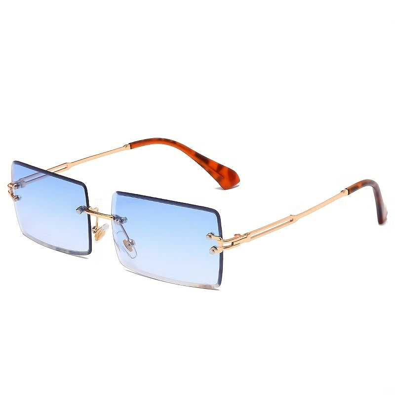 Rimless Gradient Sunglasses UV400 for Beach Party
