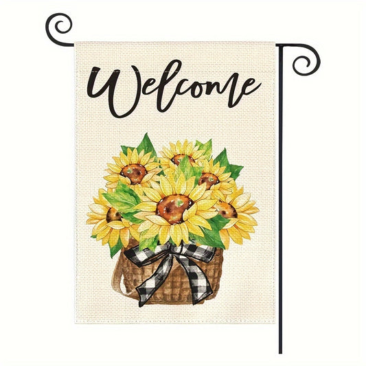 Sunflower Garden Flag Double Sided 30x45 cm Floral Welcome Yard Outdoor Flag