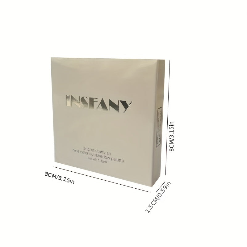9 Color Eyeshadow Palette Matte Sparkle Glitter Satin Waterproof