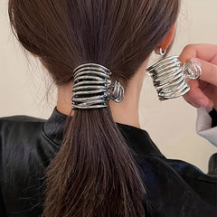 Geometric Metal Ponytail Holder Hair Accessory