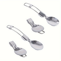 Folding Tableware Salad Spoon Fruit Fork Outdoor Portable Cutlery