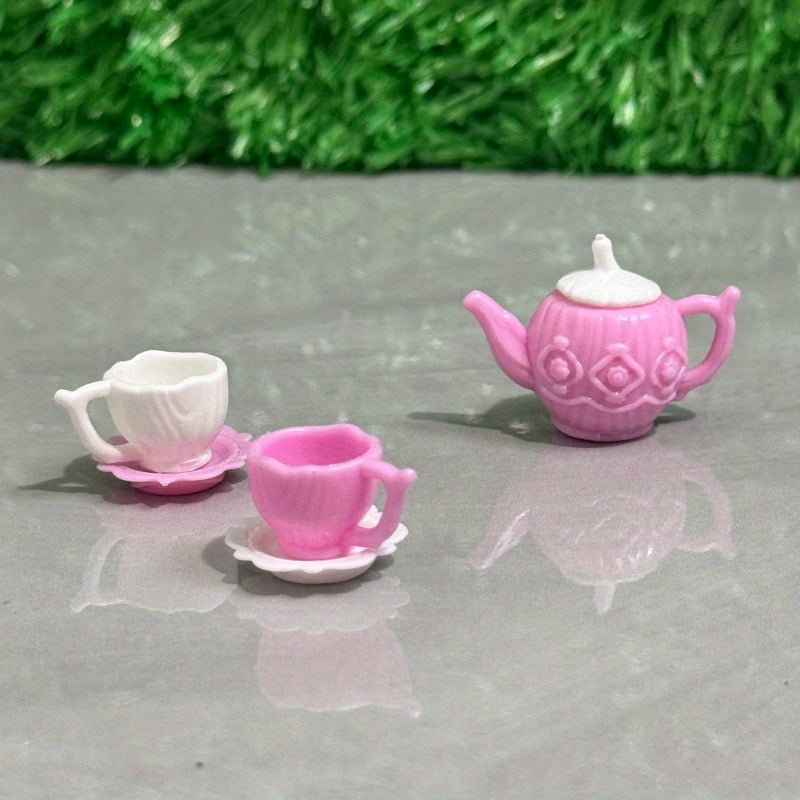 Dollhouse Tea Set with Random Colors - 3 Piece Set