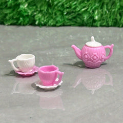 Dollhouse Tea Set with Random Colors - 3 Piece Set