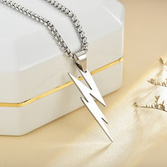 Personality Lightning Necklace Geometric Necklace for Men