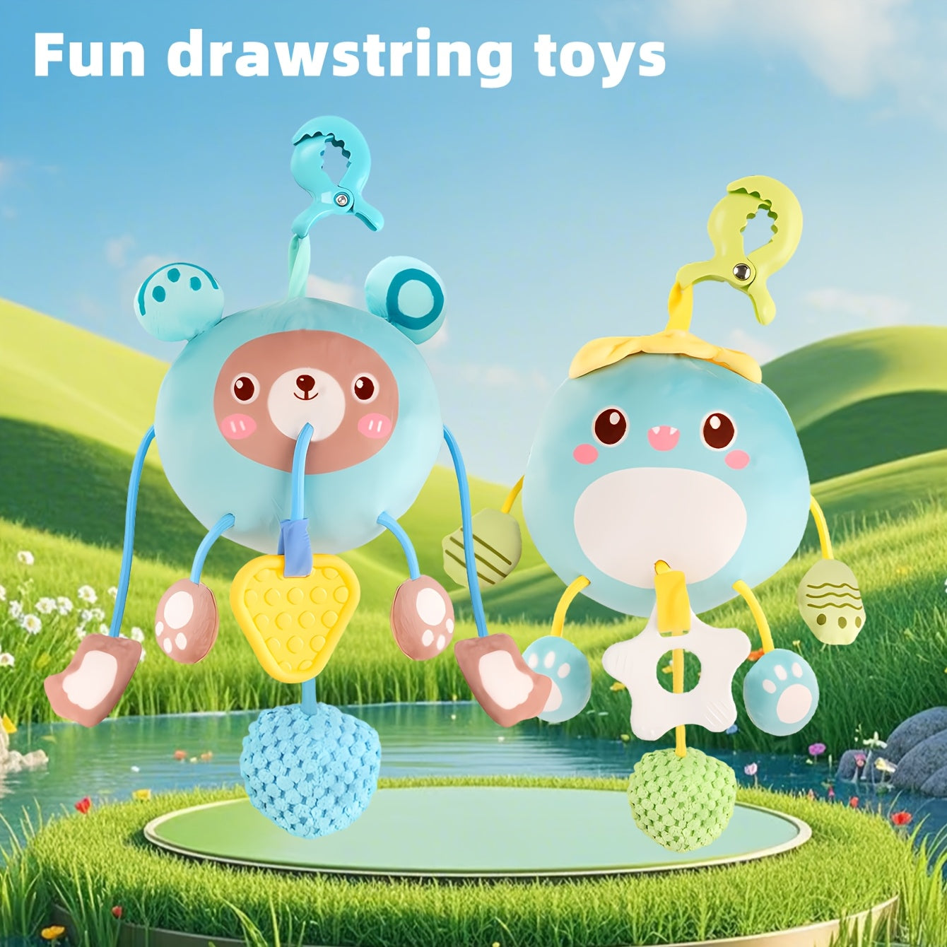 Cartoon Bear Pulling Toy for Shape Cognitive Education