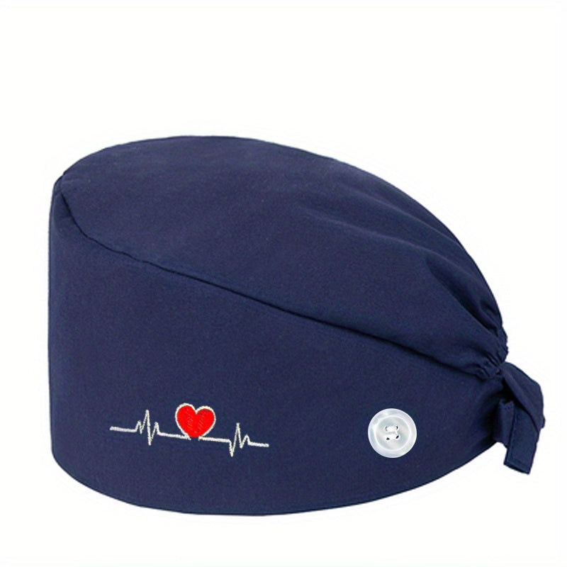 Adjustable Elastic Bouffant Cap with Buttons & Cord