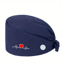 Adjustable Elastic Bouffant Cap with Buttons & Cord