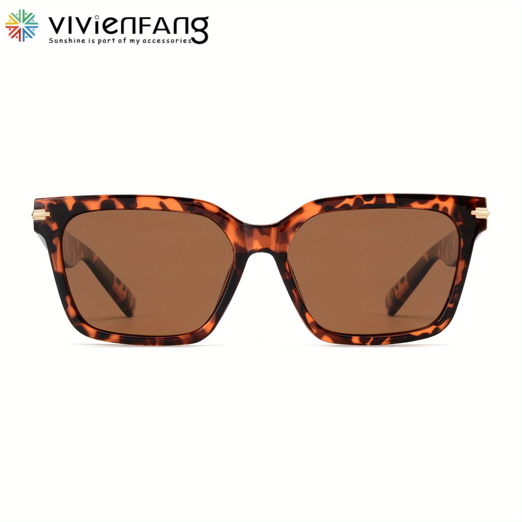 VIVIENFANG Rectangular Polarized Sunglasses Unisex Shades UV Protection