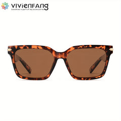 VIVIENFANG Rectangular Polarized Sunglasses Unisex Shades UV Protection