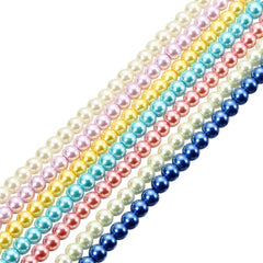 100pcs Glass Pearl Beads for DIY Jewelry Making