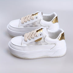 Women's Mesh Platform Sneakers Lace Up Outdoor Shoes