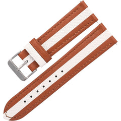 Bicolor Quick Release Leather Watch Band Clemence Leather Spring Bars 20mm 22mm