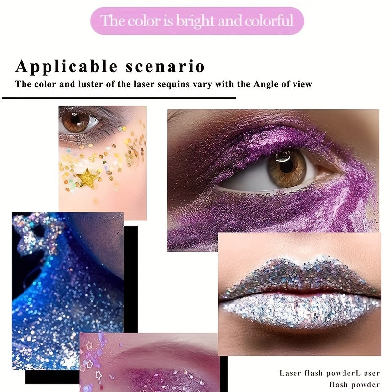 DIY Party Bright Flash Glitters For Body Eyes Hair Nails