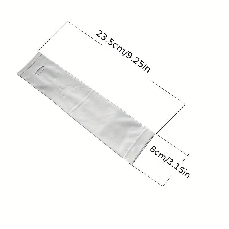 Sunproof Long Ice Sleeves Solid Half Finger Gloves Elastic Driving Sleeves