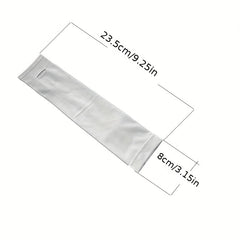 Sunproof Long Ice Sleeves Solid Half Finger Gloves Elastic Driving Sleeves