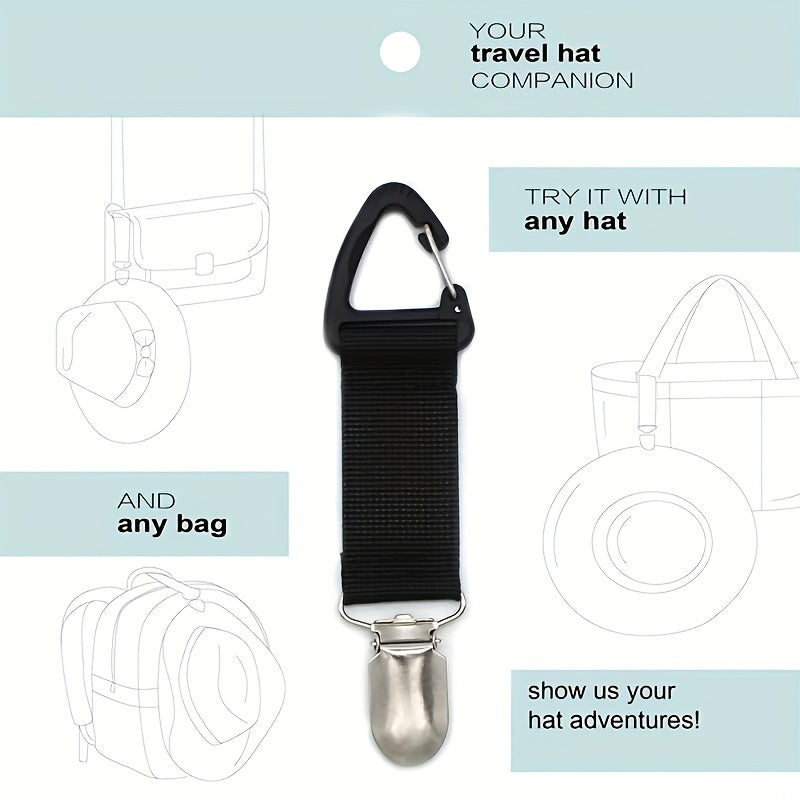 Sturdy Hat Clip for Travel, Multifunctional Hands-Free Bag Accessory Holder