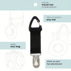 Sturdy Hat Clip for Travel, Multifunctional Hands-Free Bag Accessory Holder
