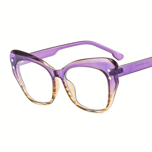 Y2K Cat Eye Women Glasses Butterfly Frame Gradient Clear Lens Glasses Vintage