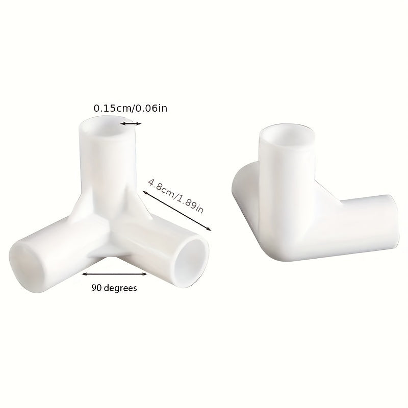 2pcs Plastic Right Angle Tee Joint 16MM - 90 Degree Plastic Tent Accessory