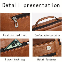 Large Waterproof Briefcase for Men Spacious & Durable Zippered Document Carrier