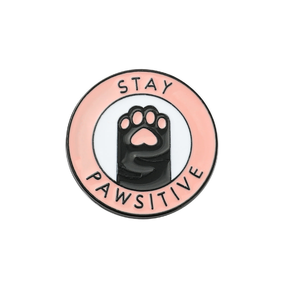Casual Cat Metal Enamel Brooch for Backpack Accessories