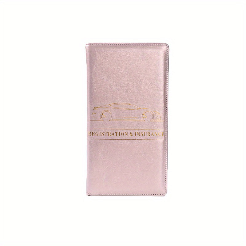 PU Leather Car Insurance Document Holder