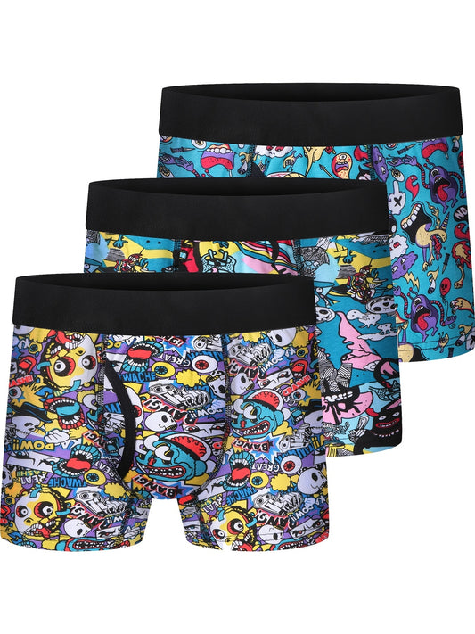 3pcs Boys Soft Boxer Briefs Underwear