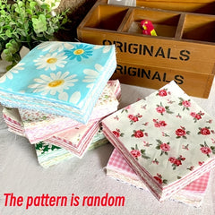 50pcs Twill Pastoral Flowers and Plants Series Quilt DIY Patchwork